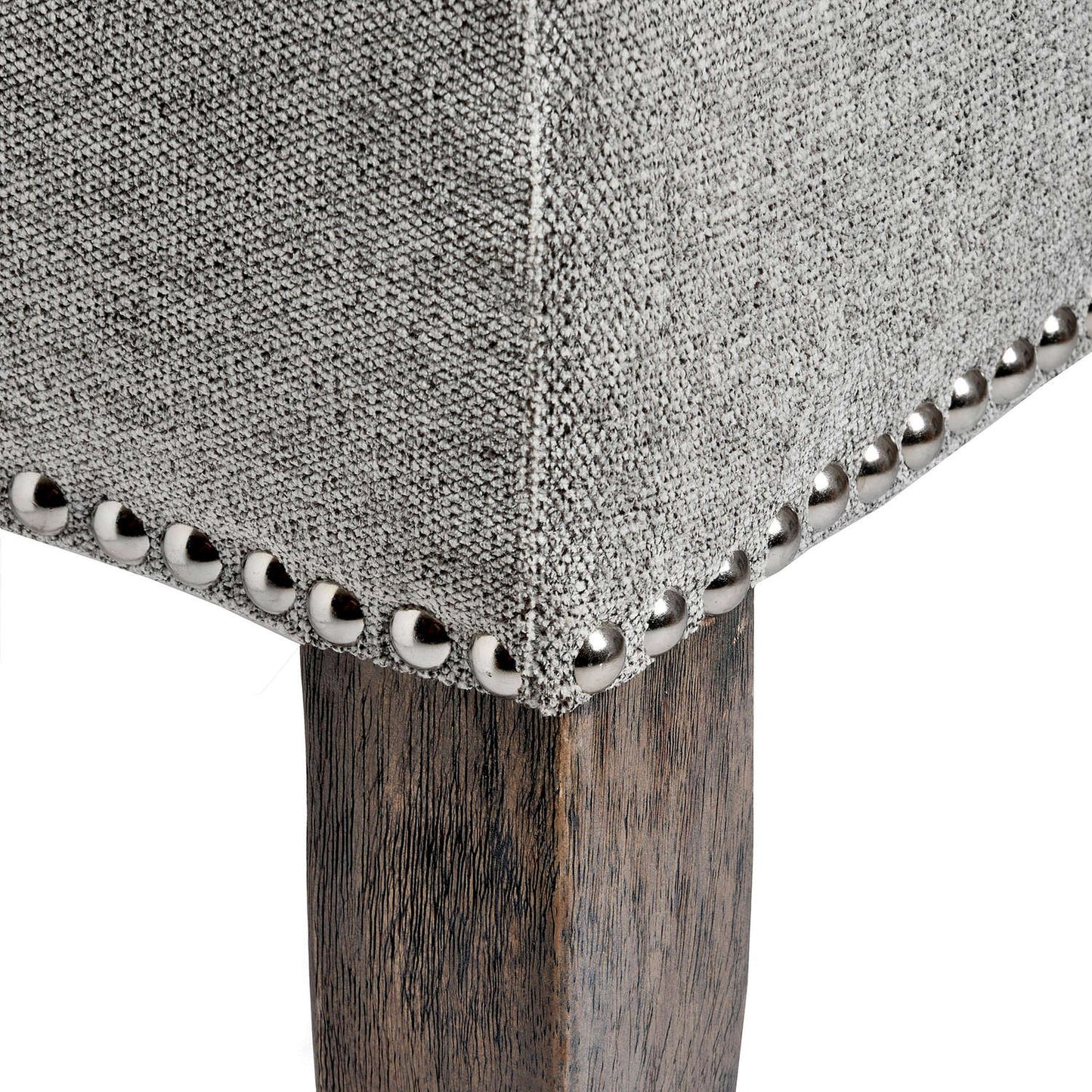 The Tate Silver Roll Top Dining Chair With Ring Pull