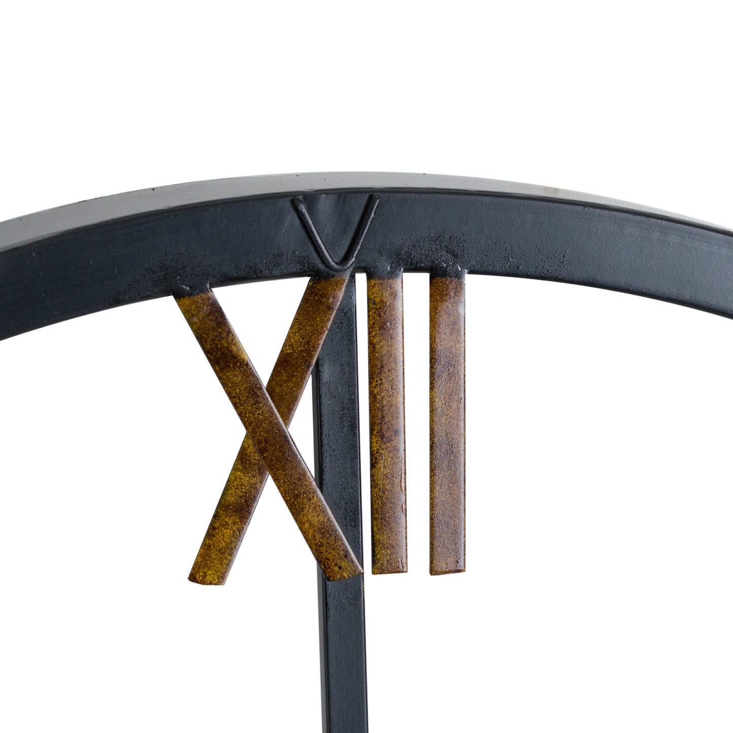 Black And Gold Skeleton Station Clock