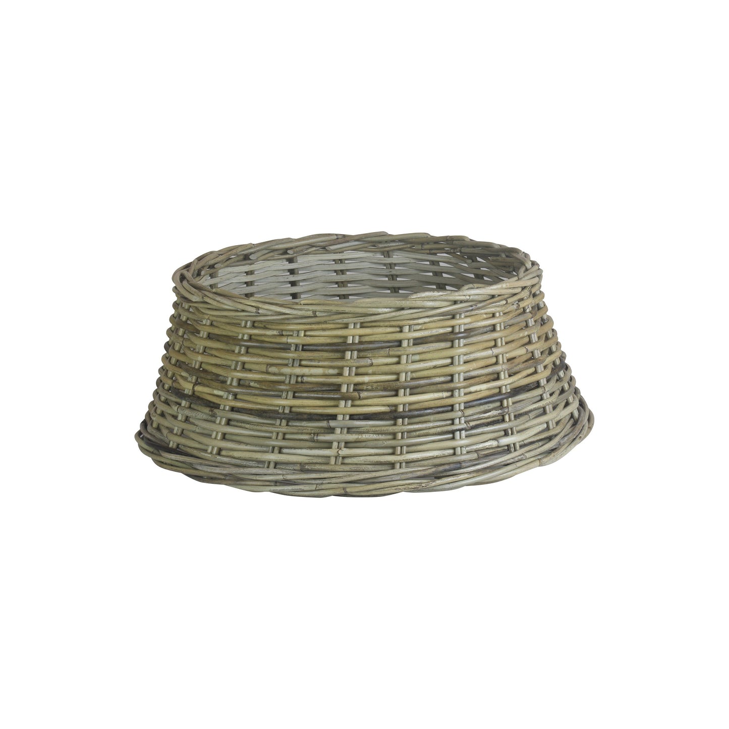 Large Split Kubu grey rattan Christmas Tree Skirt, Willow tree skirt. Christmas Tree Decorations